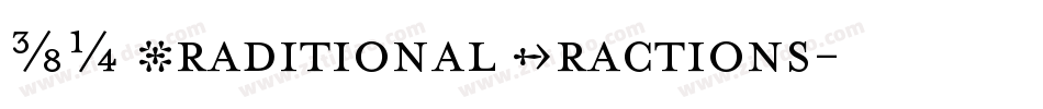 KG Traditional Fractions字体转换